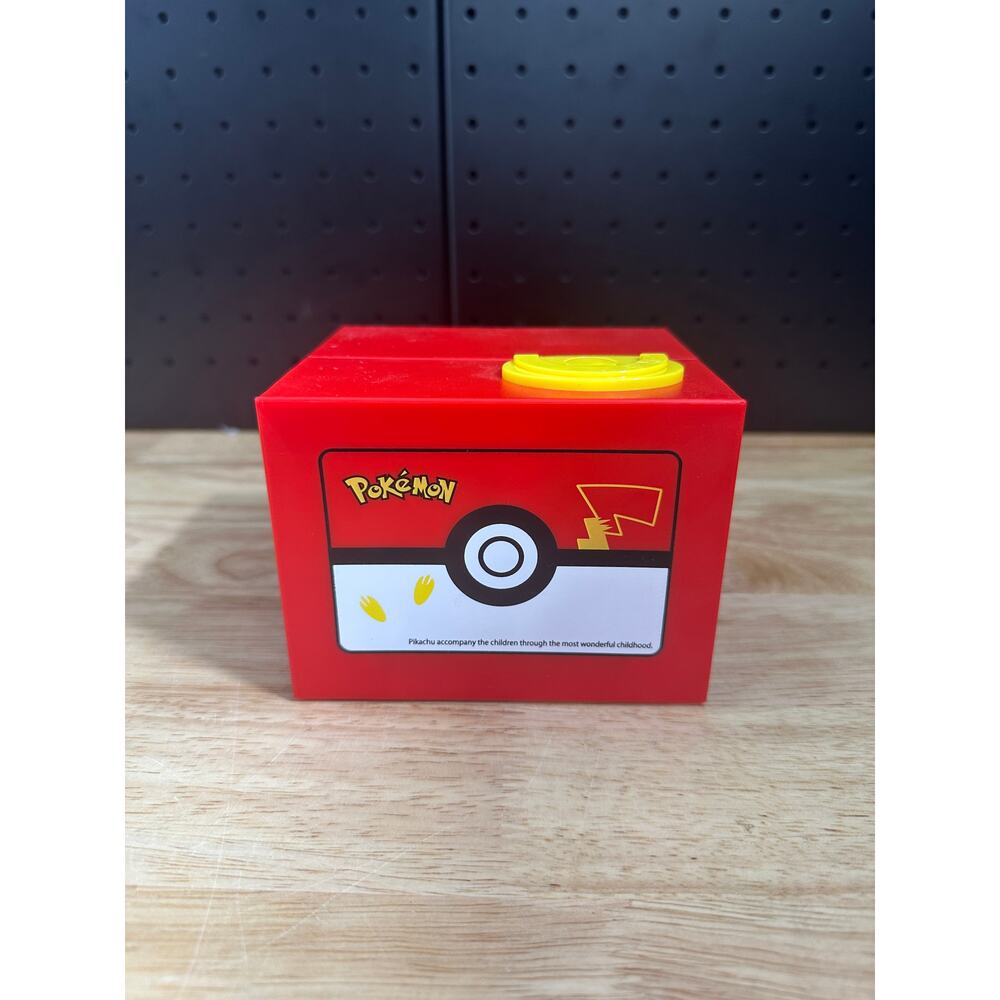 POKEMON PIKACHU MOVING ELECTRONIC COIN MONEY PIGGY BANK Tested/Works No Box